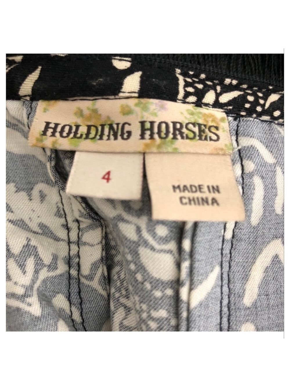 Anthropologie Holding Horses Suraja Paisley Tunic Dress High Low Fringe 4 - Picture 10 of 10
